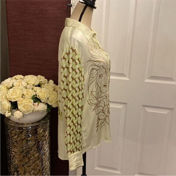 Me 369 silk Stylish Multicolor Women's blouse, M - Picture 10 of 12